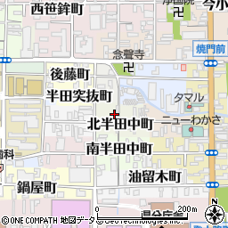 奈良県奈良市北半田中町周辺の地図