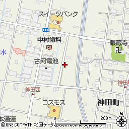 静岡県浜松市中央区神田町609周辺の地図