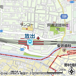 鶴見警察署放出駅前交番周辺の地図