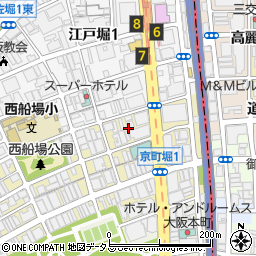 大阪府大阪市西区京町堀1丁目6周辺の地図