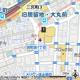 資生堂ビューティーサルーン・神戸大丸店周辺の地図