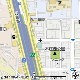 アップル　東大阪中環本庄店周辺の地図