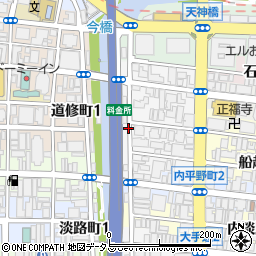 大阪府大阪市中央区東高麗橋周辺の地図