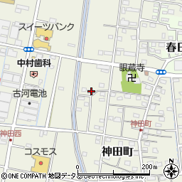 静岡県浜松市中央区神田町646周辺の地図