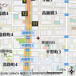 大阪府大阪市中央区道修町3丁目周辺の地図