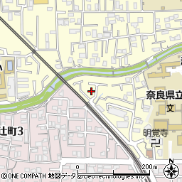 奈良県奈良市法蓮桜町周辺の地図