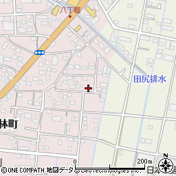 静岡県浜松市中央区東若林町1412周辺の地図