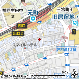 クロールバリエ　神戸元町店周辺の地図