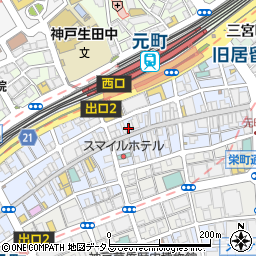 タンカフェ元町店周辺の地図