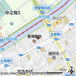 エステート土佐堀周辺の地図