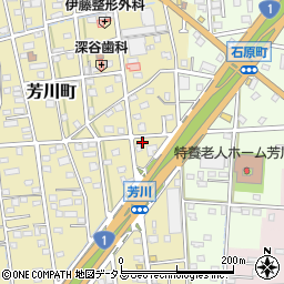 静岡県浜松市中央区芳川町493周辺の地図