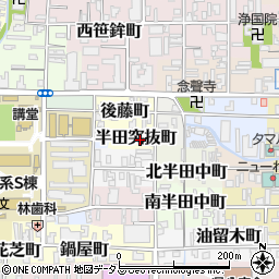 奈良県奈良市半田突抜町周辺の地図