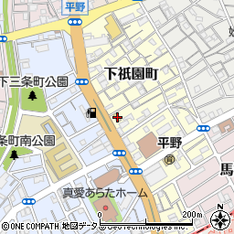 ローソン兵庫下祇園町店周辺の地図