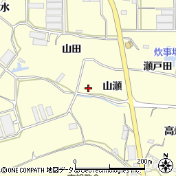 愛知県田原市吉胡町山瀬周辺の地図
