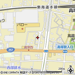 磐田屋そば店　高塚支店周辺の地図
