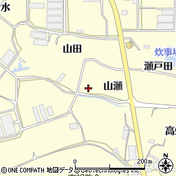 愛知県田原市吉胡町（山瀬）周辺の地図