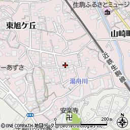 奈良県生駒市東旭ケ丘周辺の地図
