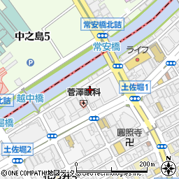 大阪府大阪市西区土佐堀周辺の地図