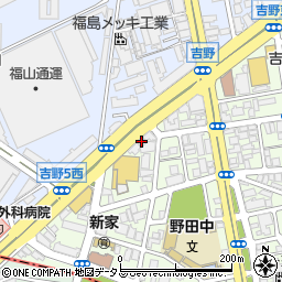 大阪福島新家郵便局周辺の地図