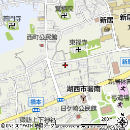 静岡県湖西市新居町浜名668-7周辺の地図