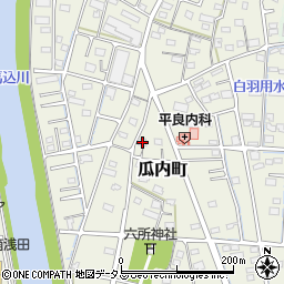 静岡県浜松市中央区瓜内町691周辺の地図