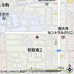 シティーパル西大寺周辺の地図