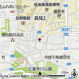 大阪伝法キリスト教会周辺の地図