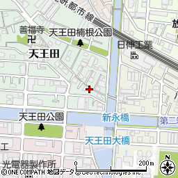 大阪府大阪市城東区天王田8周辺の地図