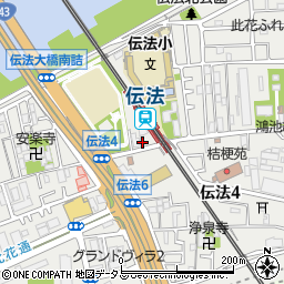 ファミリーマート伝法駅前店周辺の地図