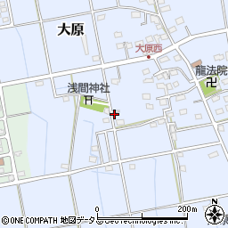 静岡県磐田市大原2402周辺の地図
