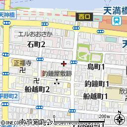 大阪府大阪市中央区島町周辺の地図