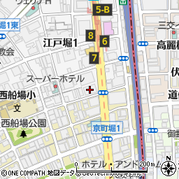 大阪肥後橋郵便局周辺の地図