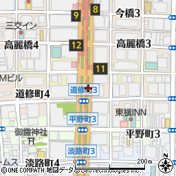 道修町周辺の地図
