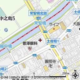 麺乃庄 つるまる饂飩 土佐堀ダイビル店周辺の地図