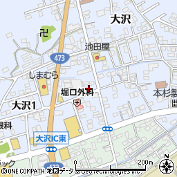 静岡県牧之原市大沢614-4周辺の地図