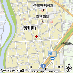 静岡県浜松市中央区芳川町694周辺の地図
