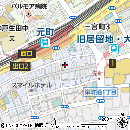 洋麺屋五右衛門神戸元町店周辺の地図