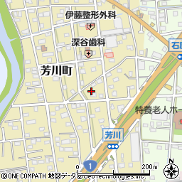 静岡県浜松市中央区芳川町452周辺の地図