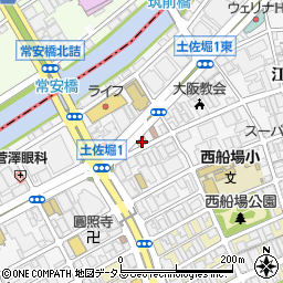 すき家江戸堀店周辺の地図