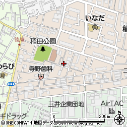 稲田荘周辺の地図