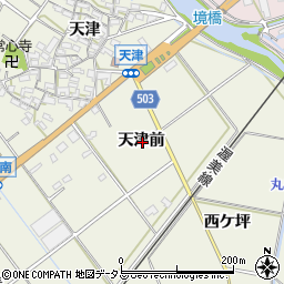 愛知県豊橋市杉山町天津前周辺の地図