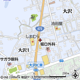 静岡県牧之原市大沢598-1周辺の地図