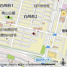 兵庫県神戸市須磨区白川台2丁目周辺の地図