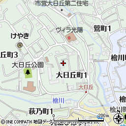 兵庫県神戸市長田区大日丘町1丁目13周辺の地図