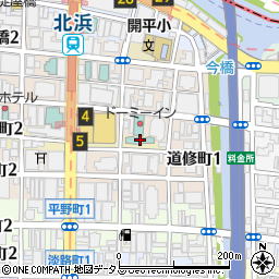 ホテルブライトンシティ大阪北浜周辺の地図