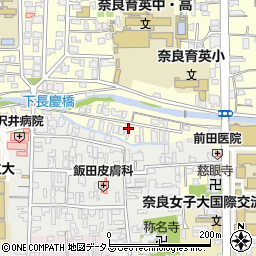奈良県奈良市法蓮南町周辺の地図