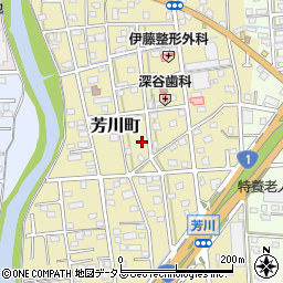 静岡県浜松市中央区芳川町696周辺の地図