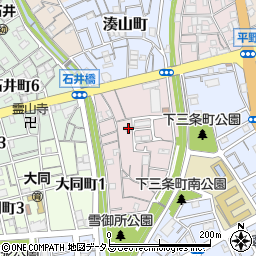 兵庫県神戸市兵庫区雪御所町7-16周辺の地図