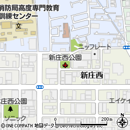 新庄西公園周辺の地図