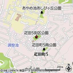疋田町五丁目街区公園周辺の地図